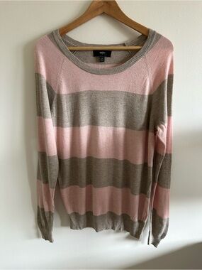 Pink and Gray Lightweight Sweater